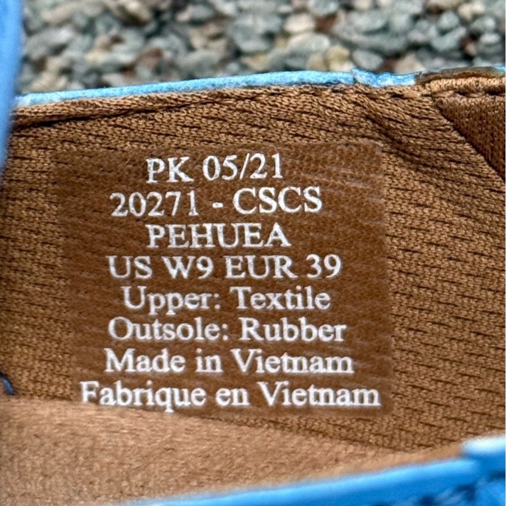 Olukai Ladies 9 Pehuea Blue Mesh Slip-on Flats - Picture 9 of 12
